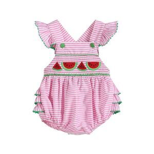 Lil Cactus Girls  Smocked Romper, Pink